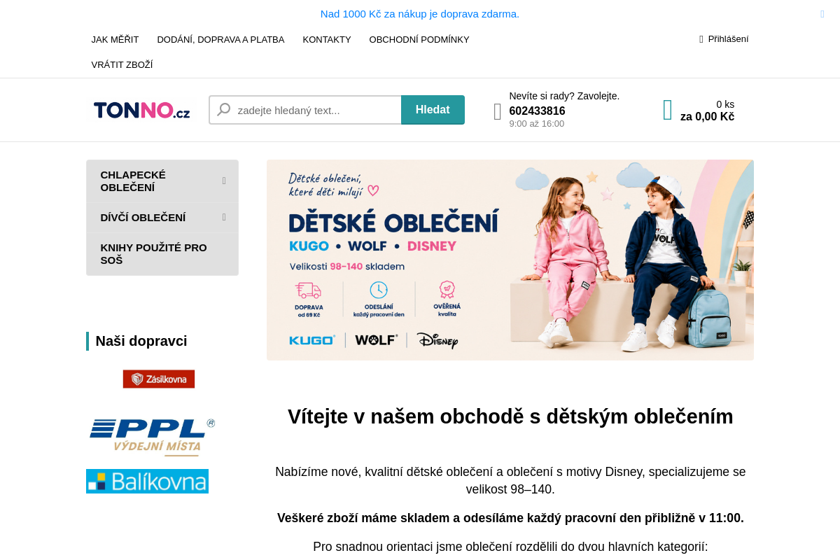 TONNO - dětské oblečení
