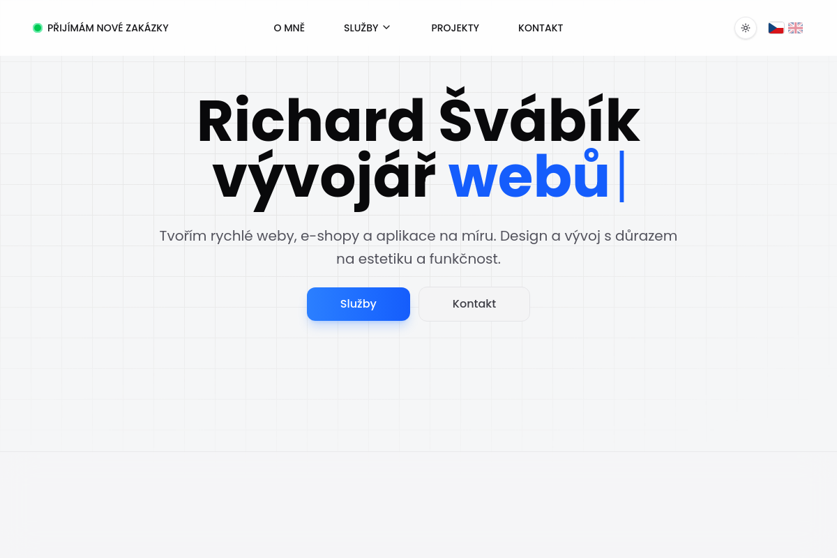 Richard Švábík - webový vývojář
