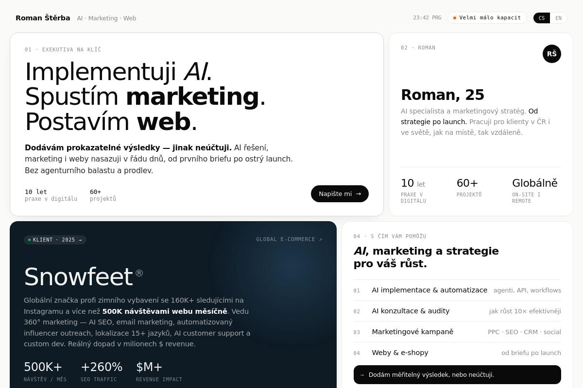 Roman Štěrba – Tvorba webových stránek