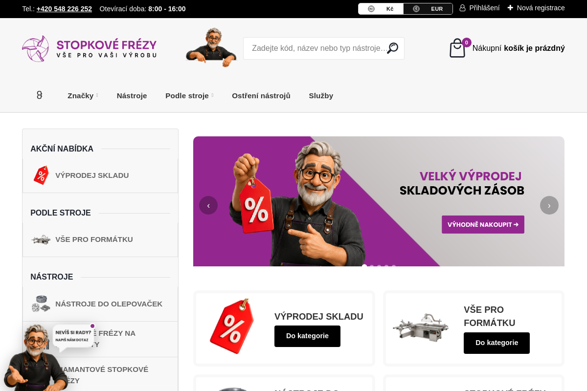 STOPKOVÉ FRÉZY