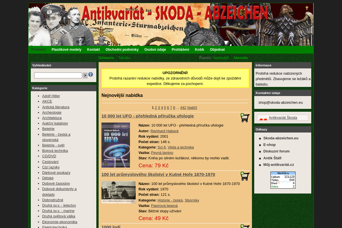 Antikvariat.skoda-abzeichen.eu