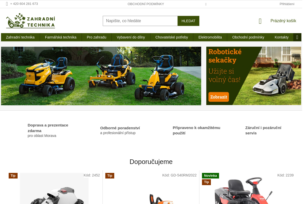 Zahradní technika BV Cars