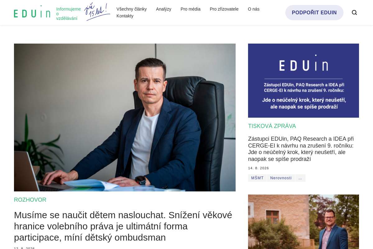 EDUin - informační centrum o vzdělávání