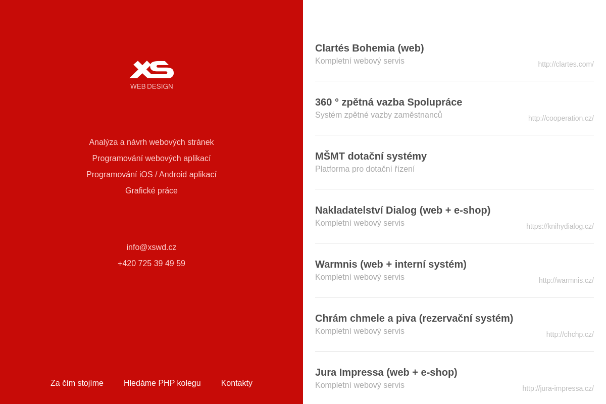 Tomáš Hnatovský - XS Web Design