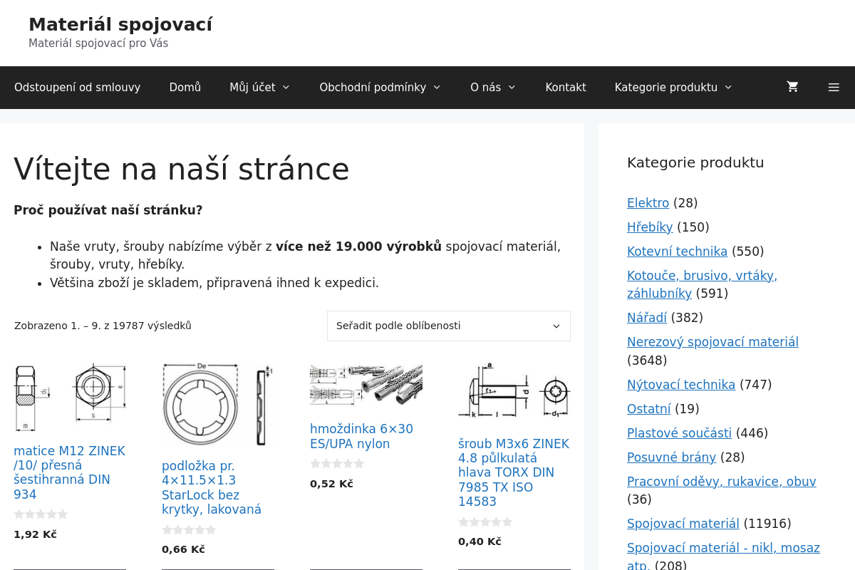 Material-spojovaci.cz