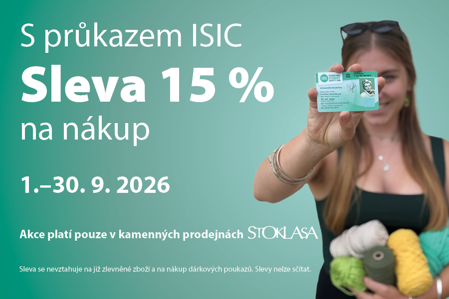 Sleva 15 % pro studenty s ISIC