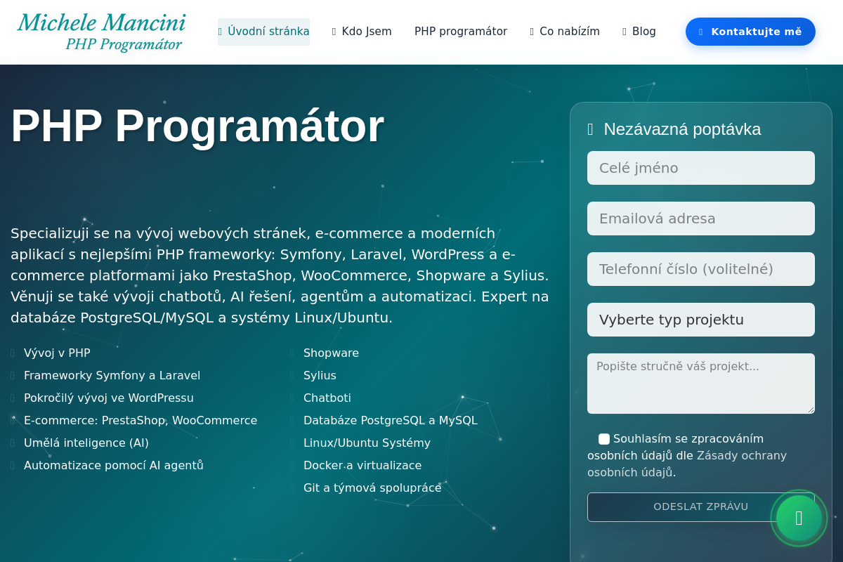 PHP programátor Michele Mancini
