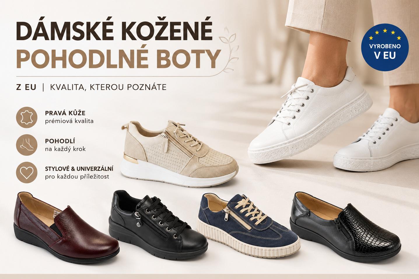Moderní dámská obuv – poctivá výroba z EU