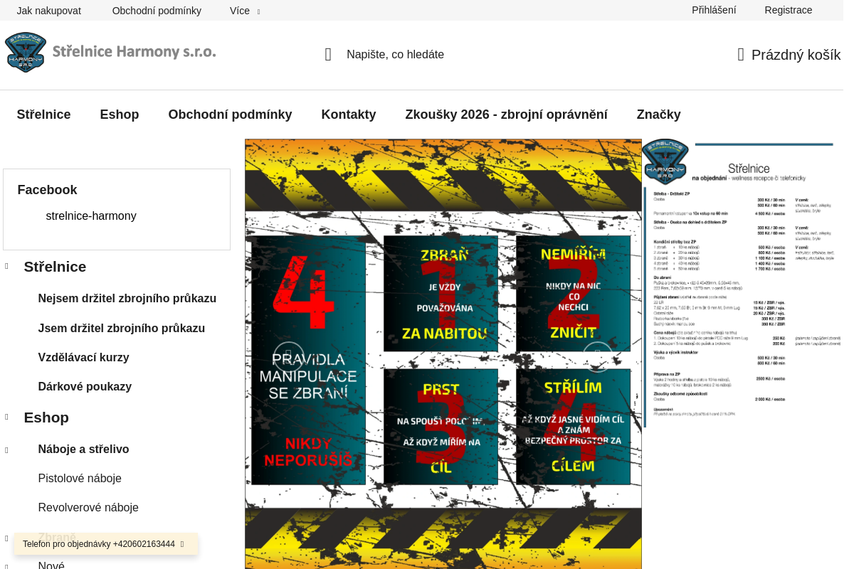 Střelnice Harmony s.r.o. - prodej zbraní a střeliva