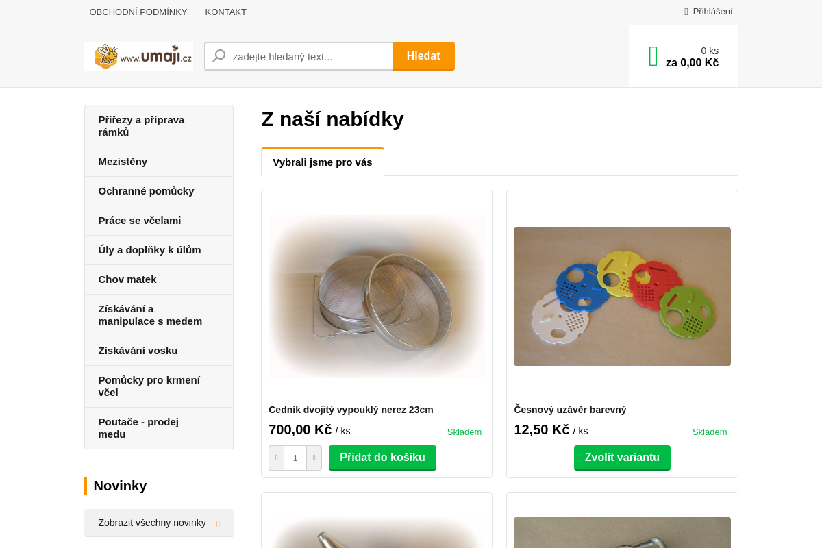 Včelařské potřeby U Máji