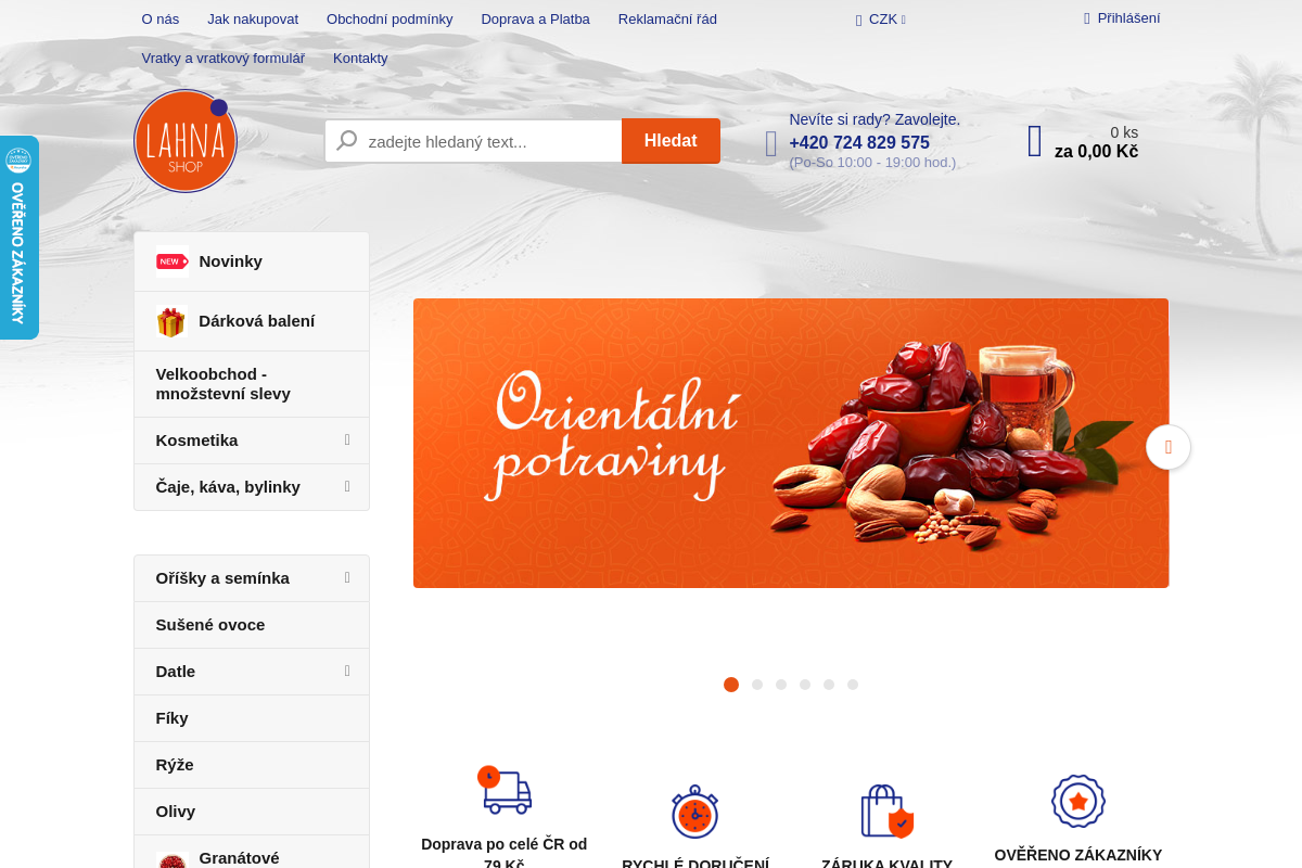 Orientální potraviny Lahnashop.cz