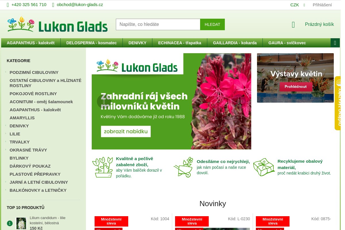 Zahradnictví Lukon Glads