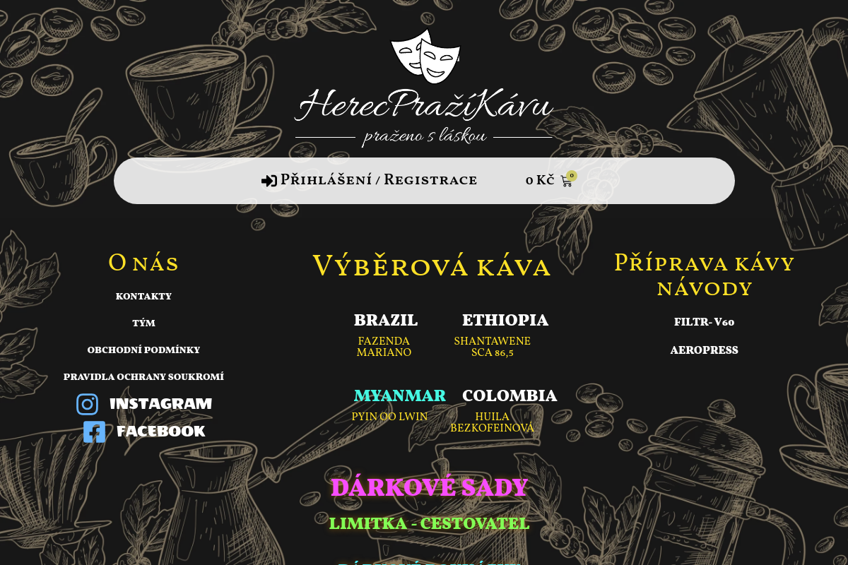 Herec Praží Kávu