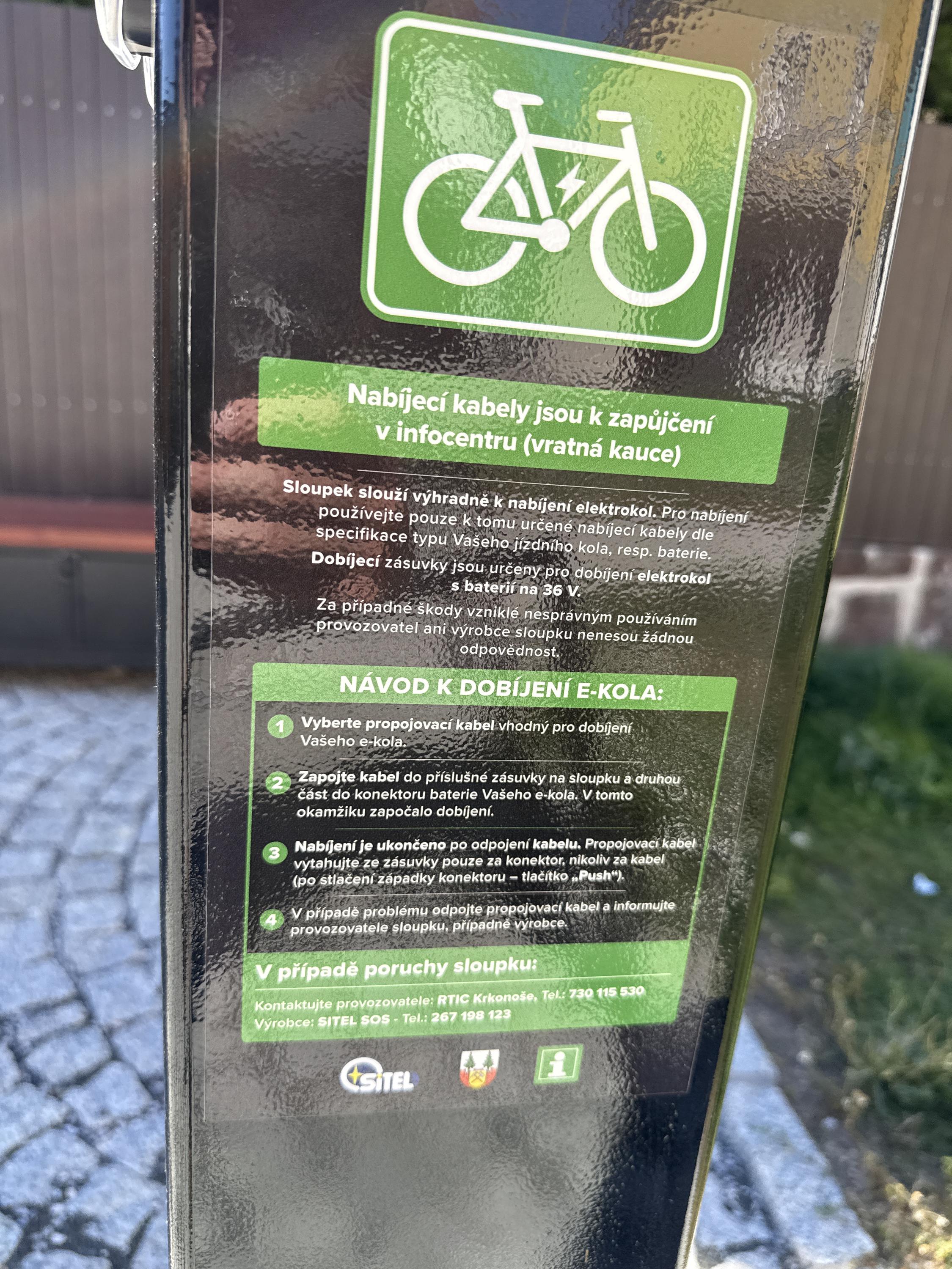 Nabíjecí zásuvka pro elektrokola - Vrchlabí foto 2