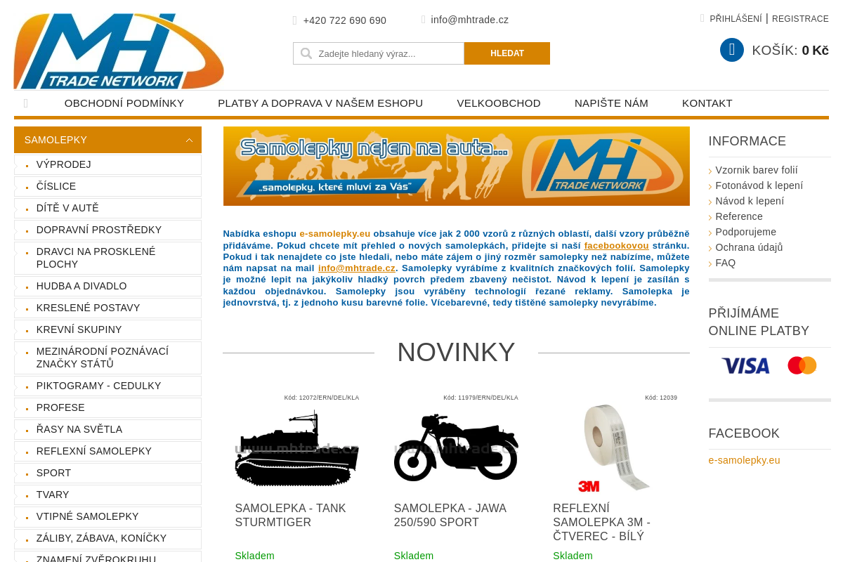 MH samolepky