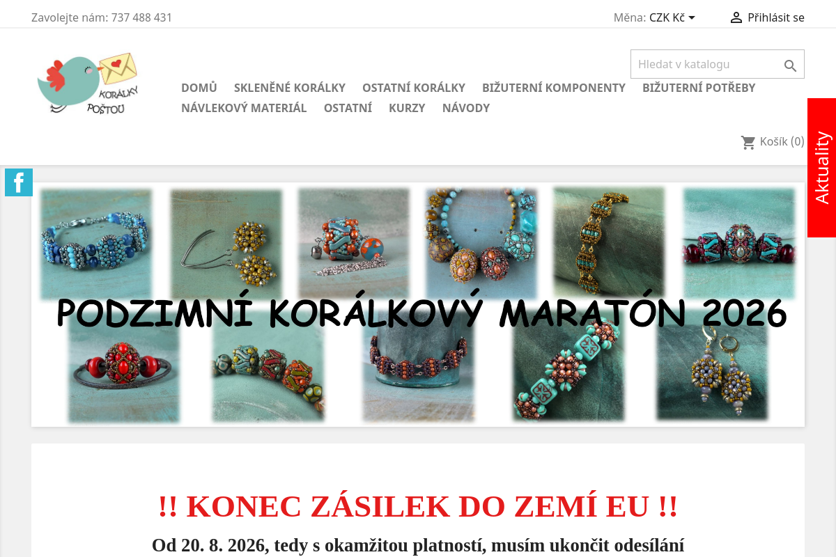 KORÁLKY POŠTOU