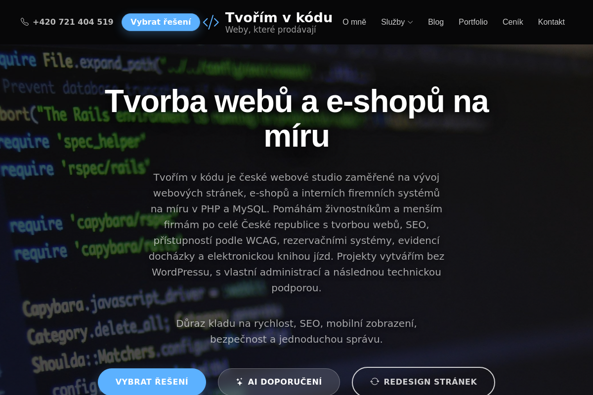 Tvořím v kódu