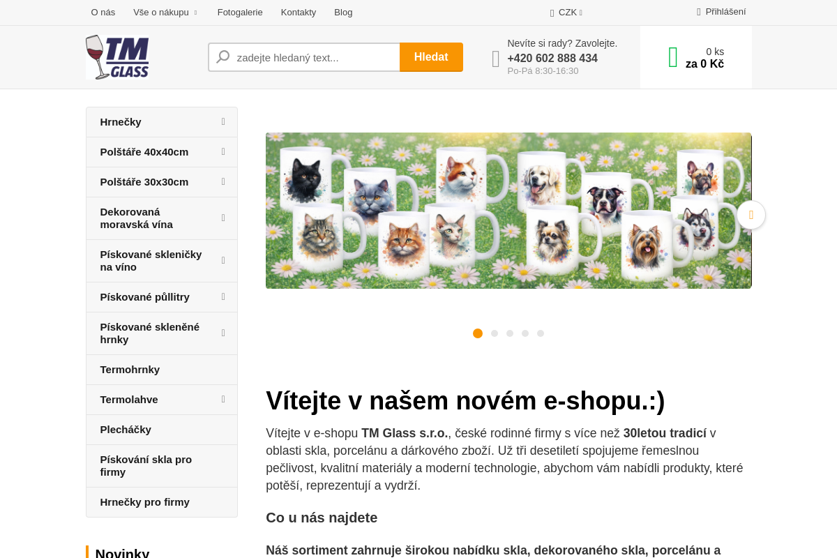 Tmglass.cz/e-shop
