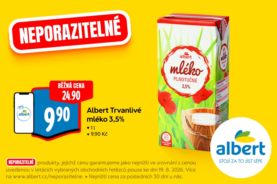 Albert Trvanlivé mléko 3,5%