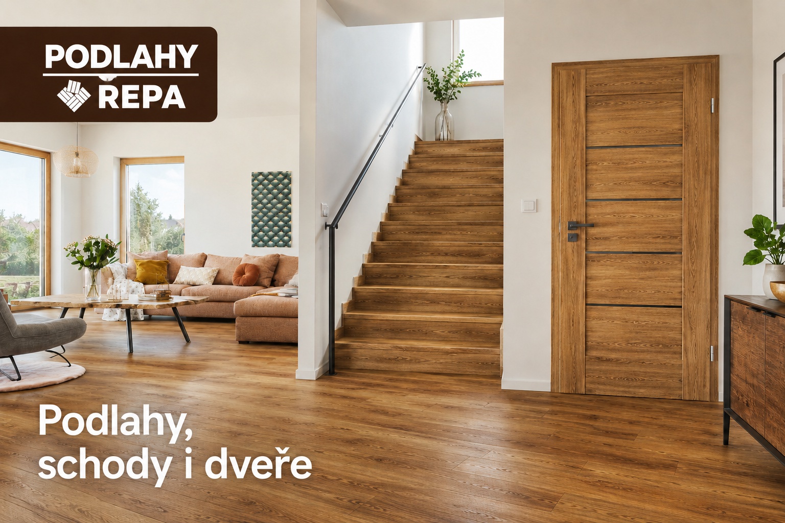 Podlahy, schody i dveře