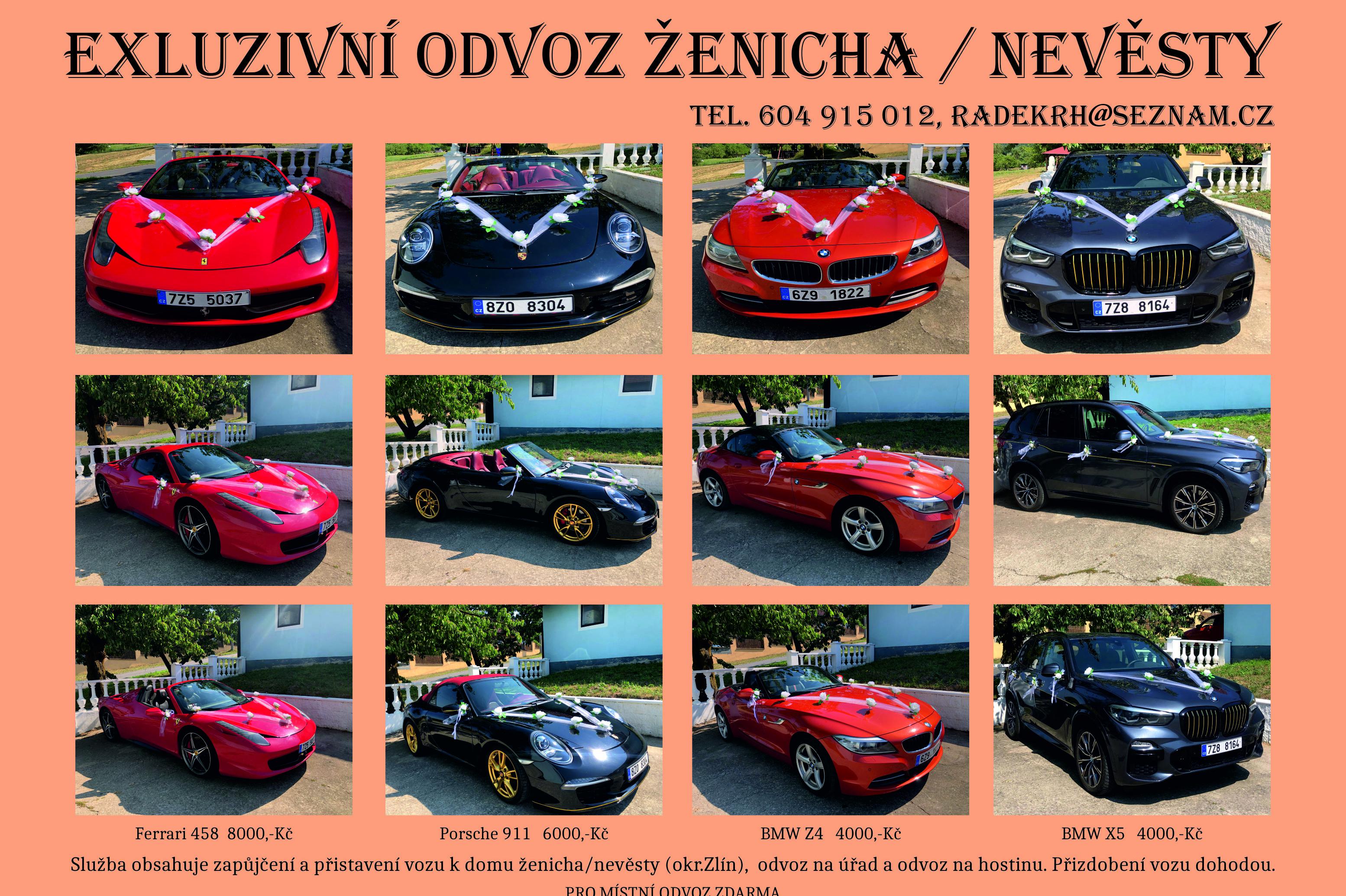 Exkluzivní odvoz ženicha / nevěsty
