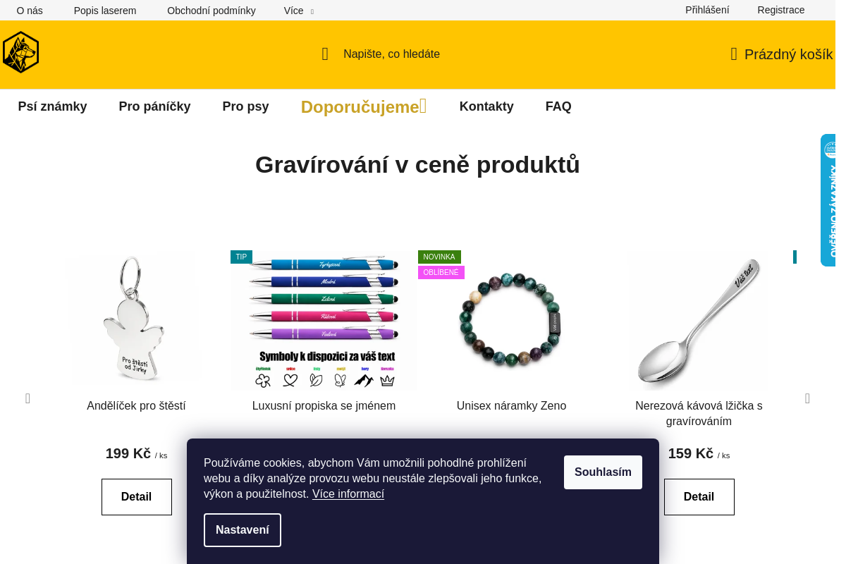 uPsíka - Gravírujeme pro vás a vaše psy