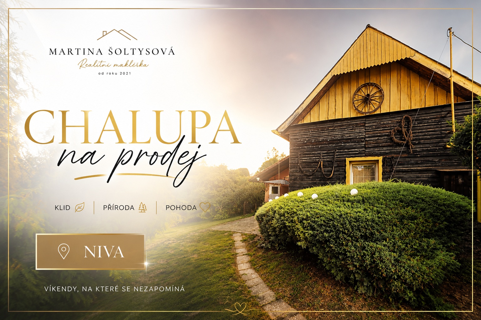 Celoročně obyvatelná chalupa s pozemkem 592 m²