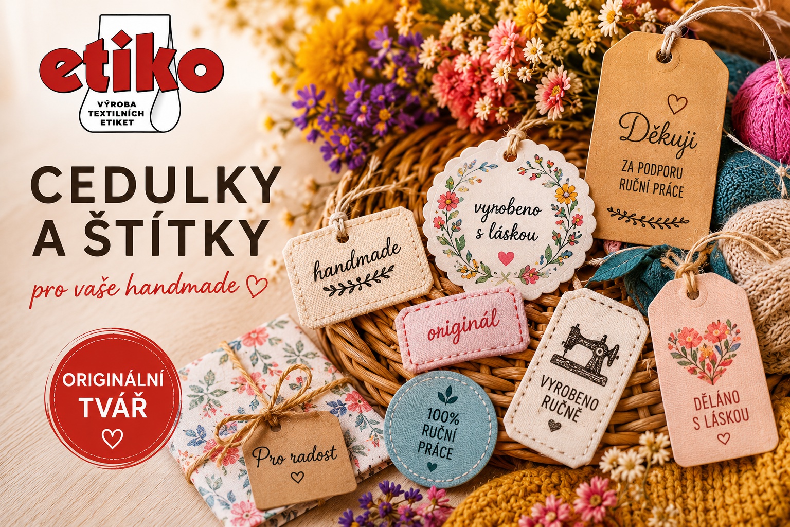Cedulky a štítky pro vaše handmade výrobky