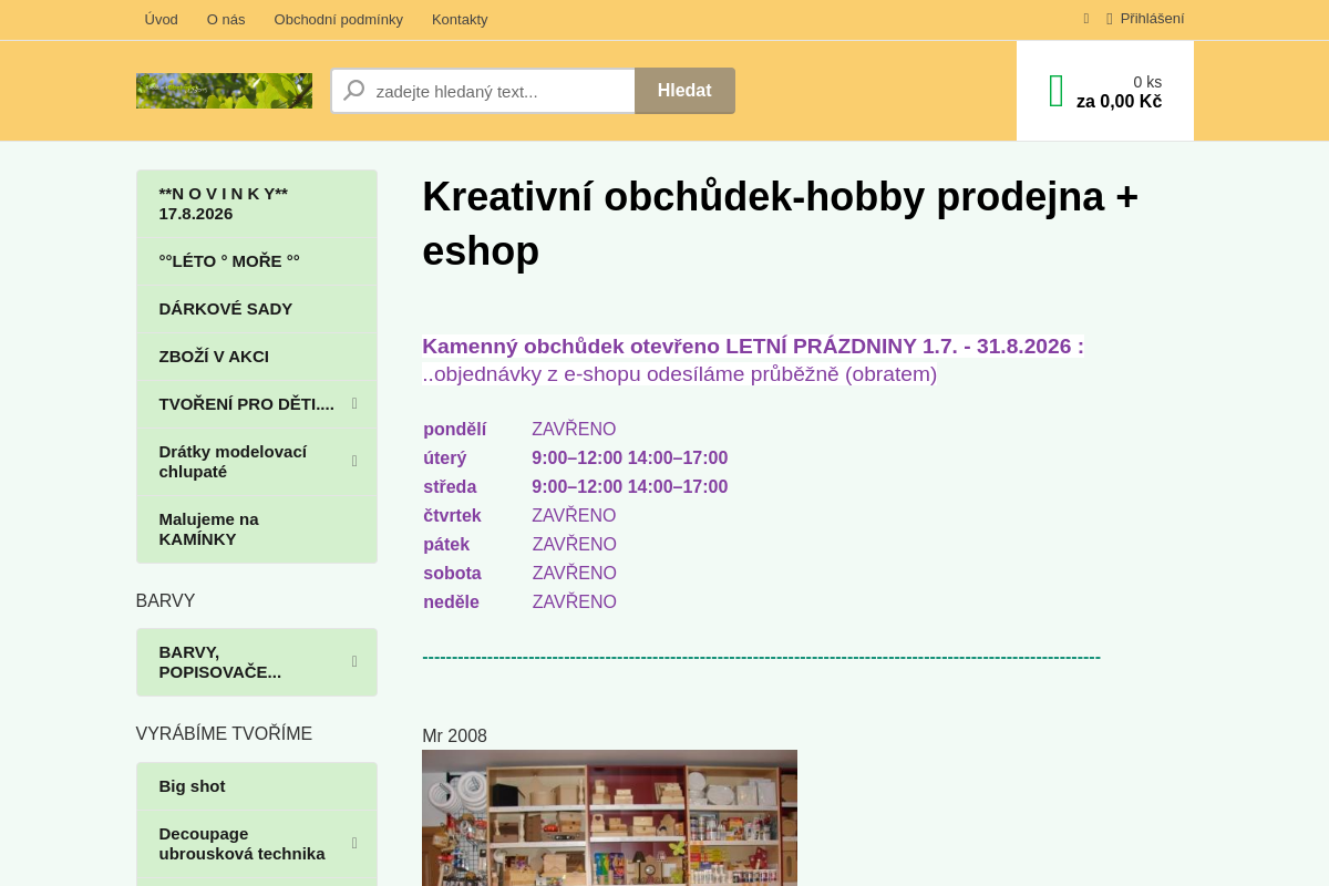 Kreativní obchůdek - hobby