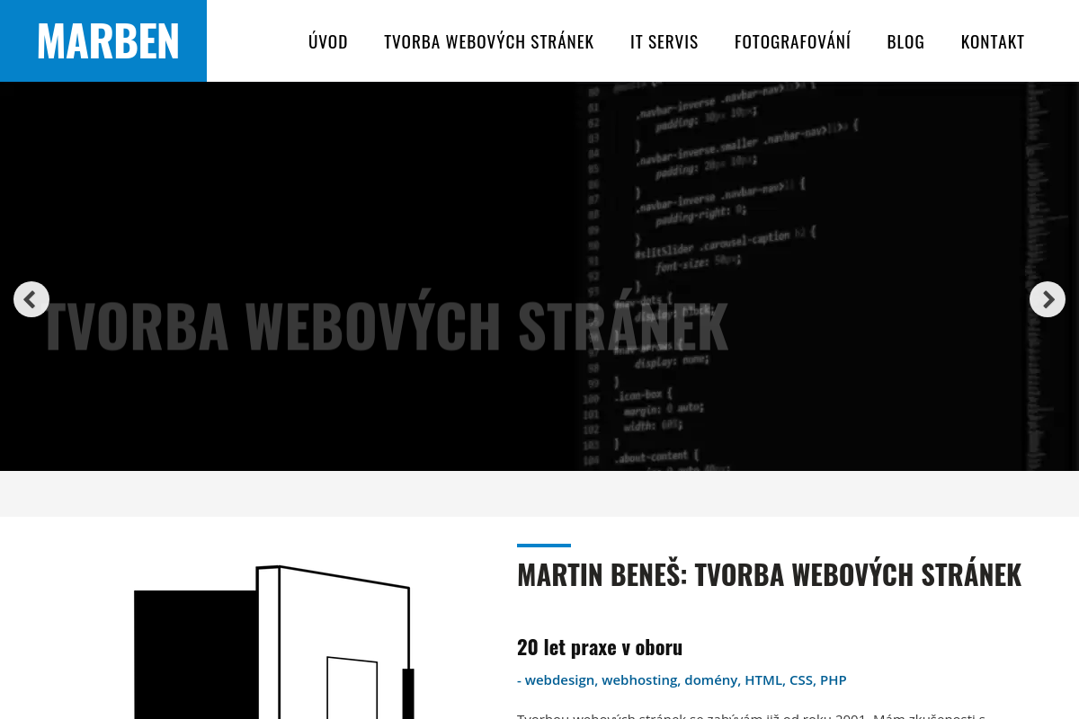 Martin Beneš - tvorba webových stránek