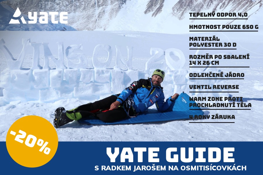 Akce samonafukovací karimatka YATE Guide