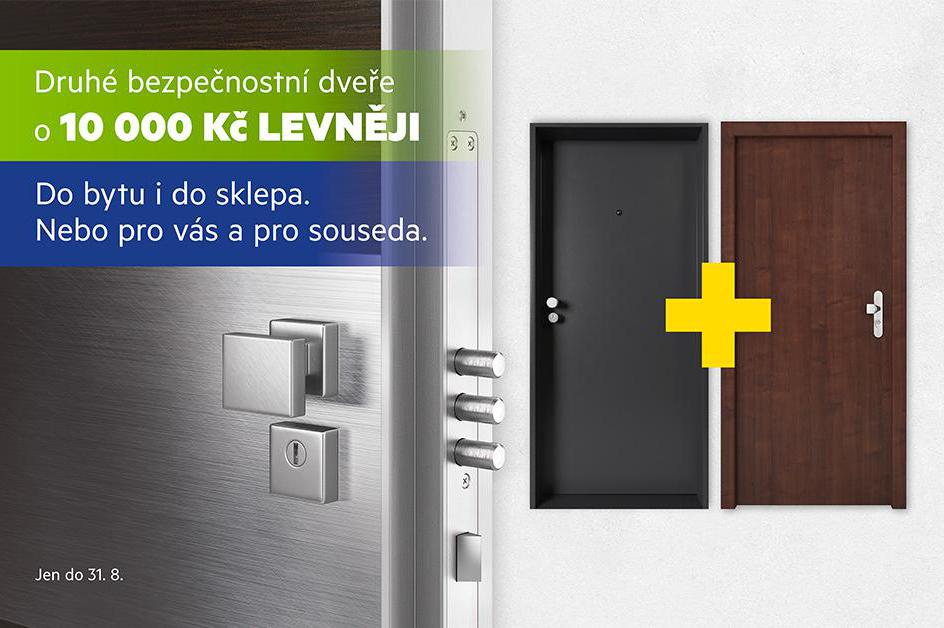Dvoje bezpečnostní dveře se slevou 10 000 Kč