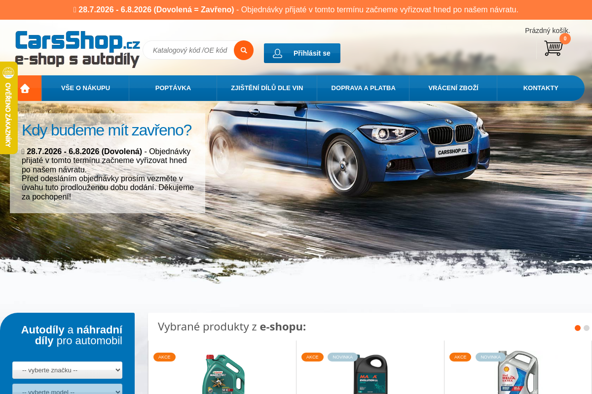Autodíly CarsShop.cz