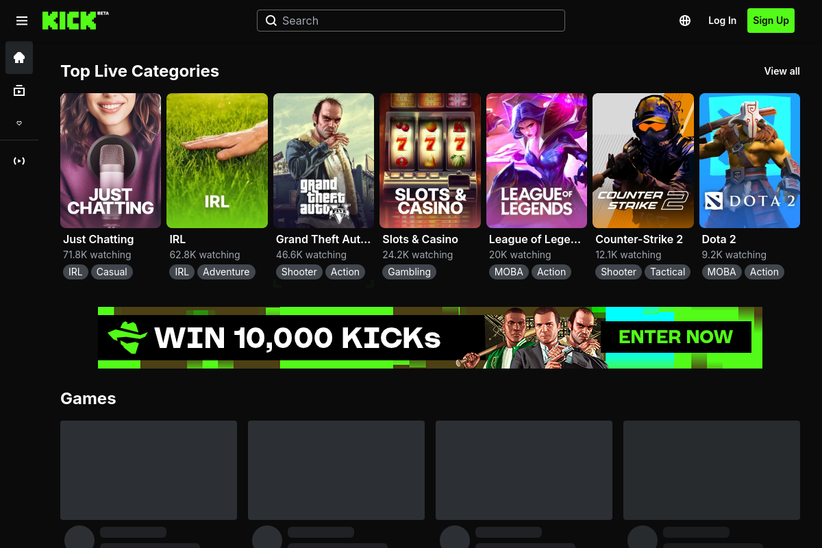 KICK: Live Streaming