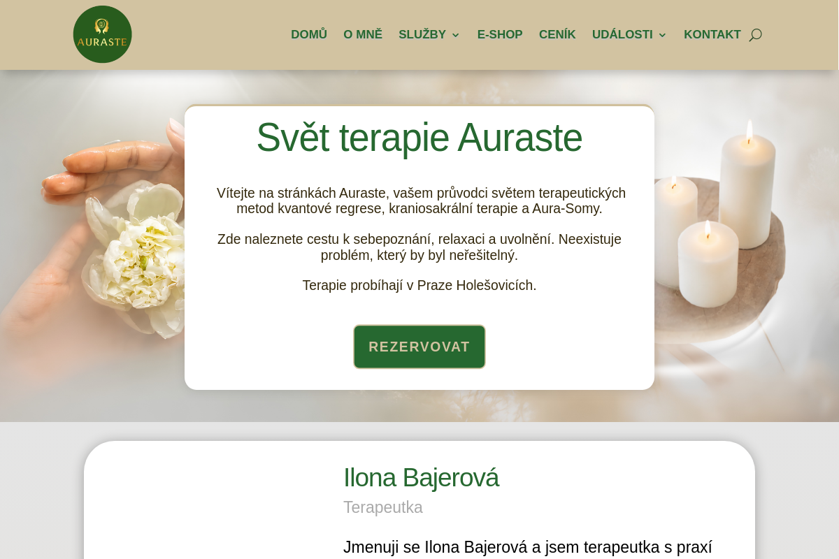 Terapie Auraste - Ilona Bajerová