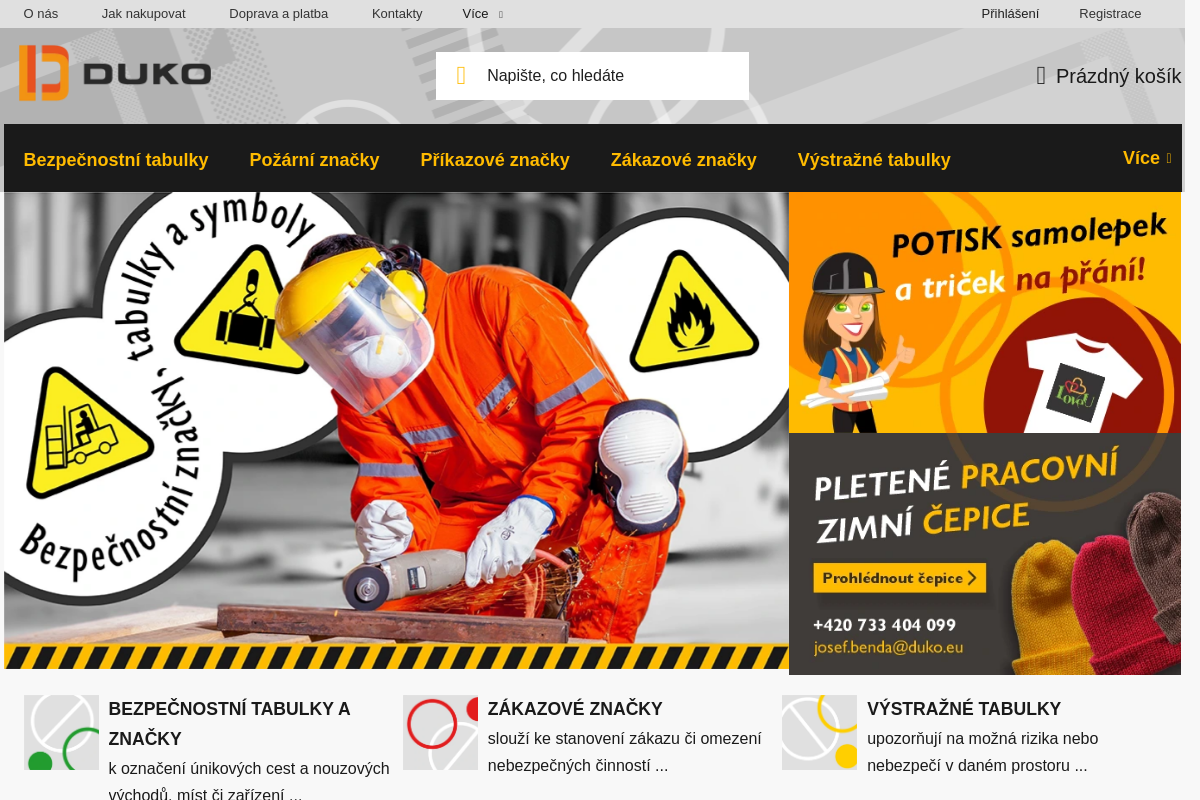 Bezpečnostní značení | Dukoshop.cz
