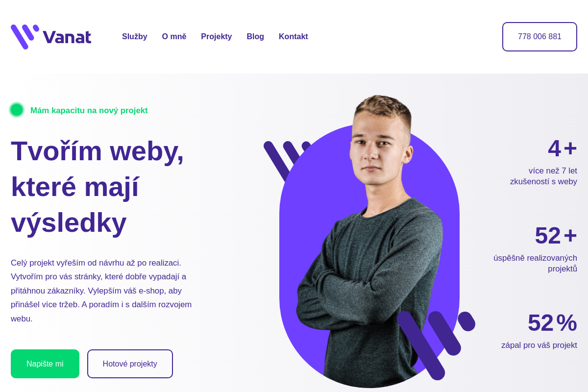 Radek Vanat - tvorba webových stránek a e-shopů