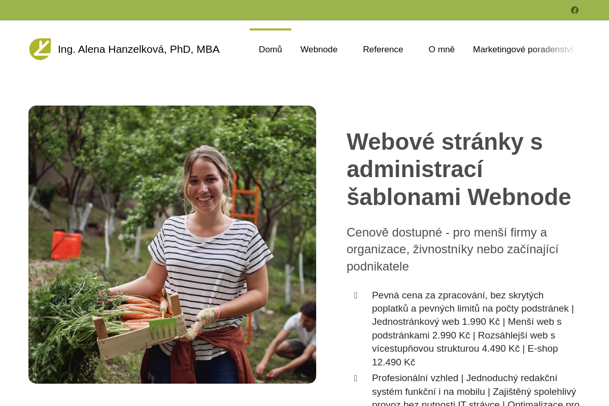 Ing. Alena Hanzelková - webdesign
