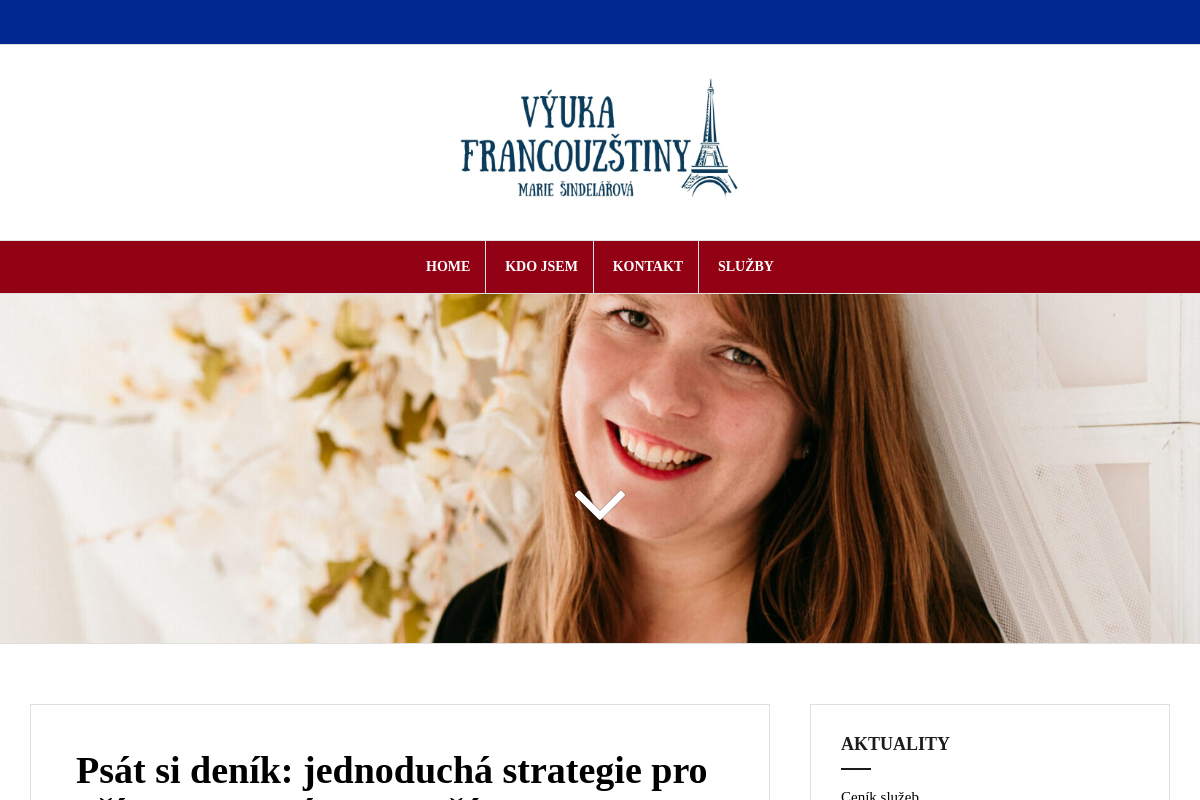 Mgr. Marie Šindelářová - výuka francouzštiny