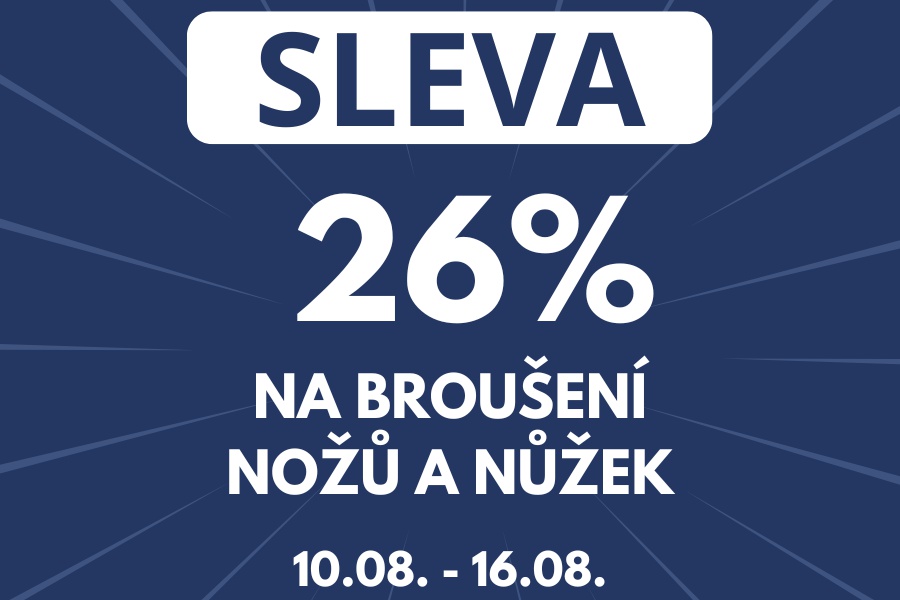 Sleva na broušení nožů a nůžek