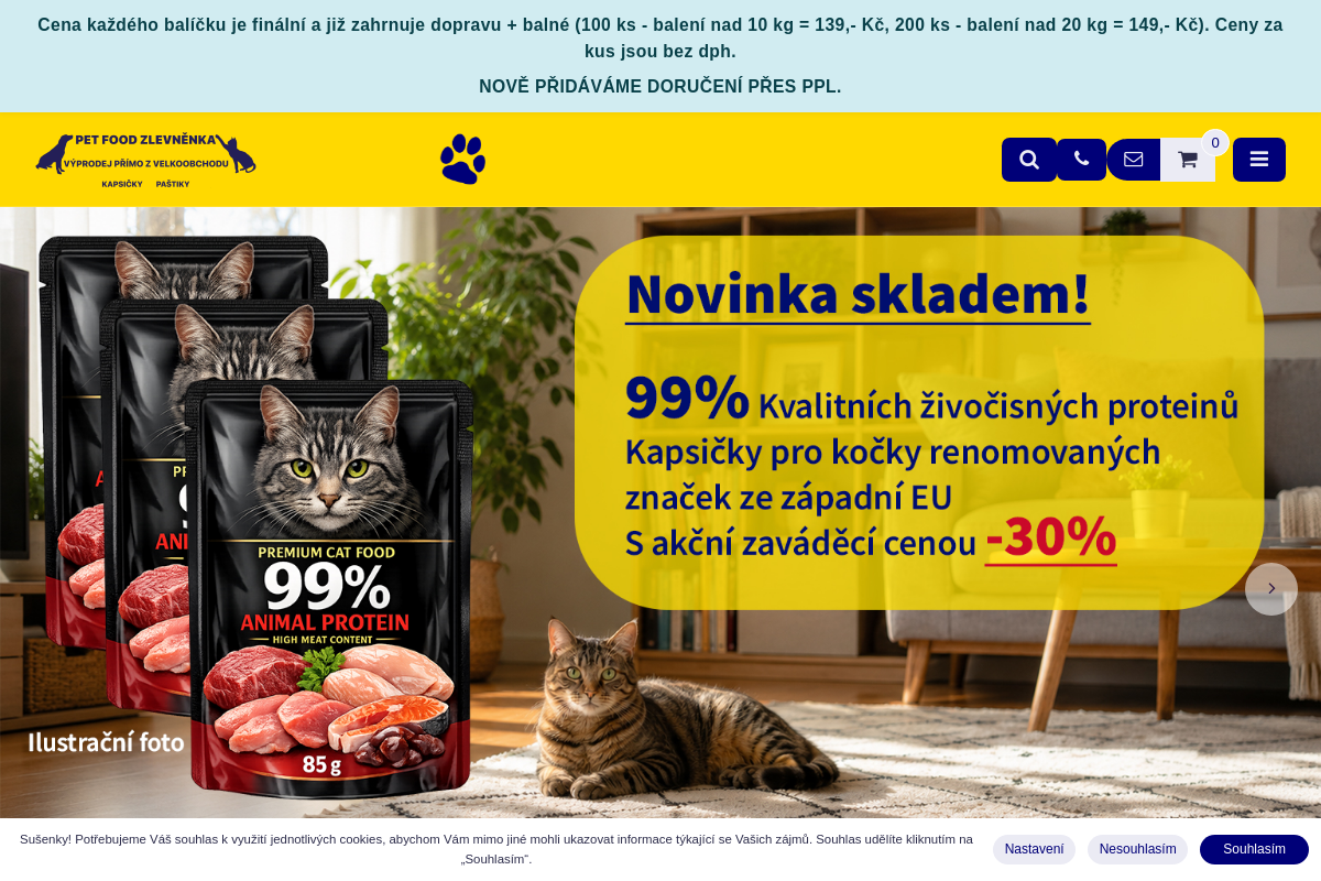 PetFood Zlevněnka - Velkoobchod s krmivem