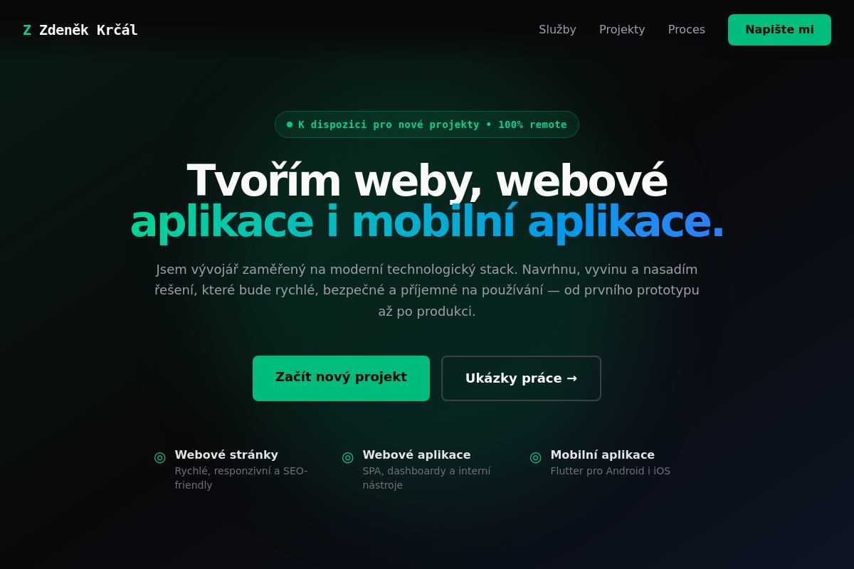 Zdeněk Krčál - tvorba webů a aplikací