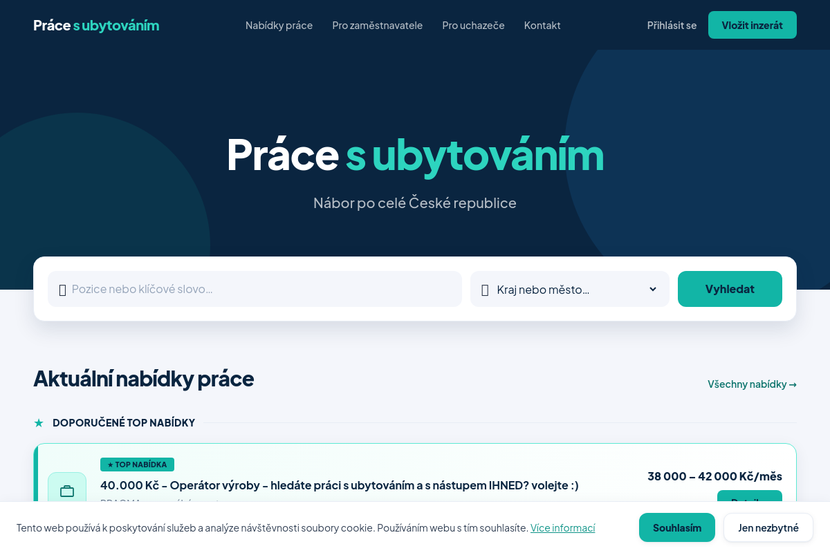 Amdero s.r.o. - Práce s ubytováním