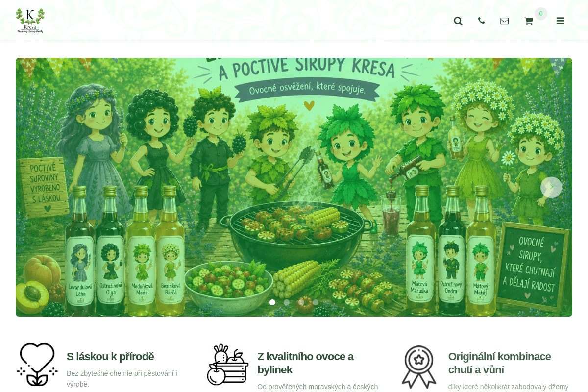 Kresa - marmelády, sirupy, omáčky