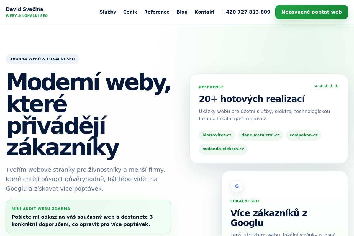 Tvorba webových stránek David Svačina