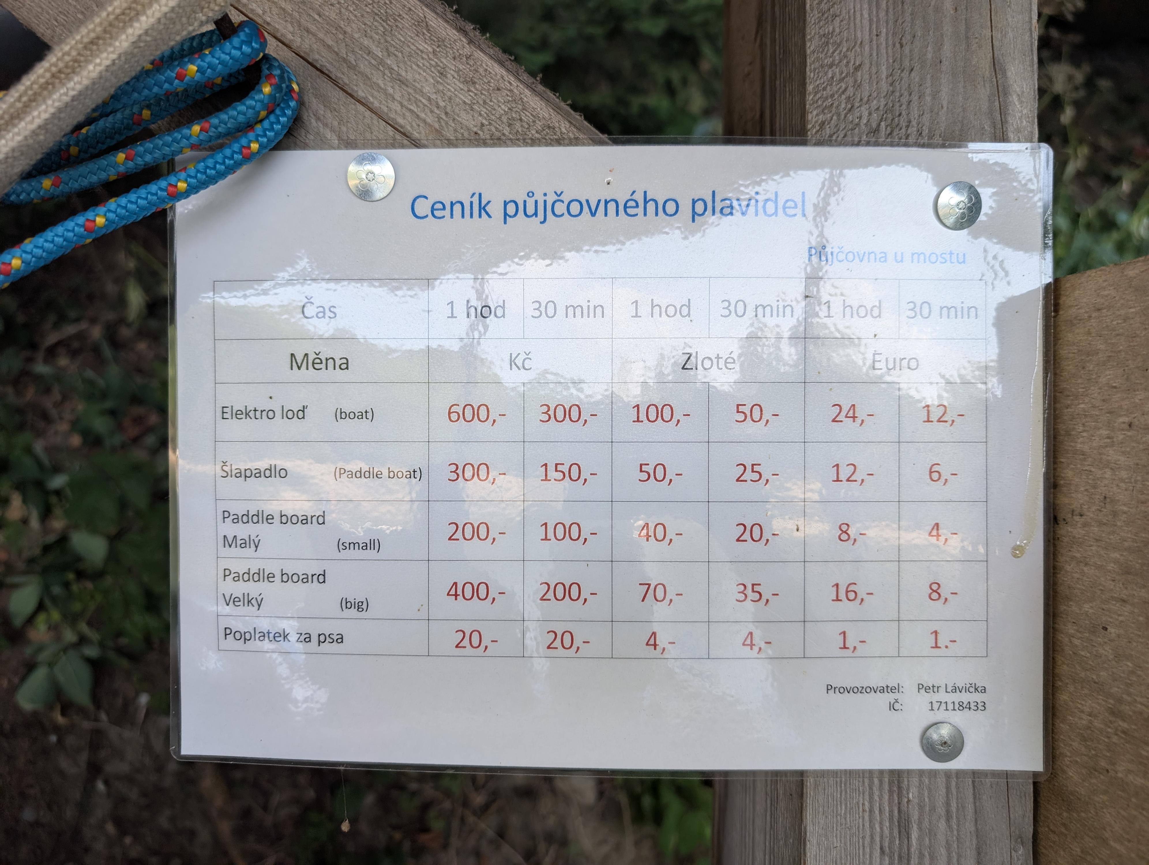 Půjčovna lodí a šlapadel U mostu Pastviny foto 5