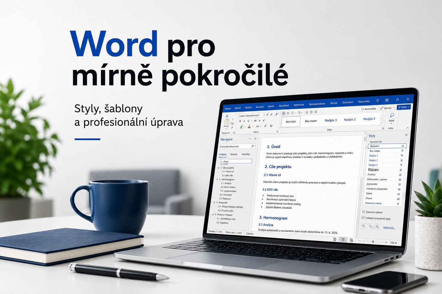 Word pro mírně pokročilé - individuální výuka