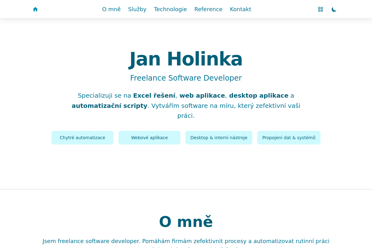Aplikace a weby - Jan Holinka
