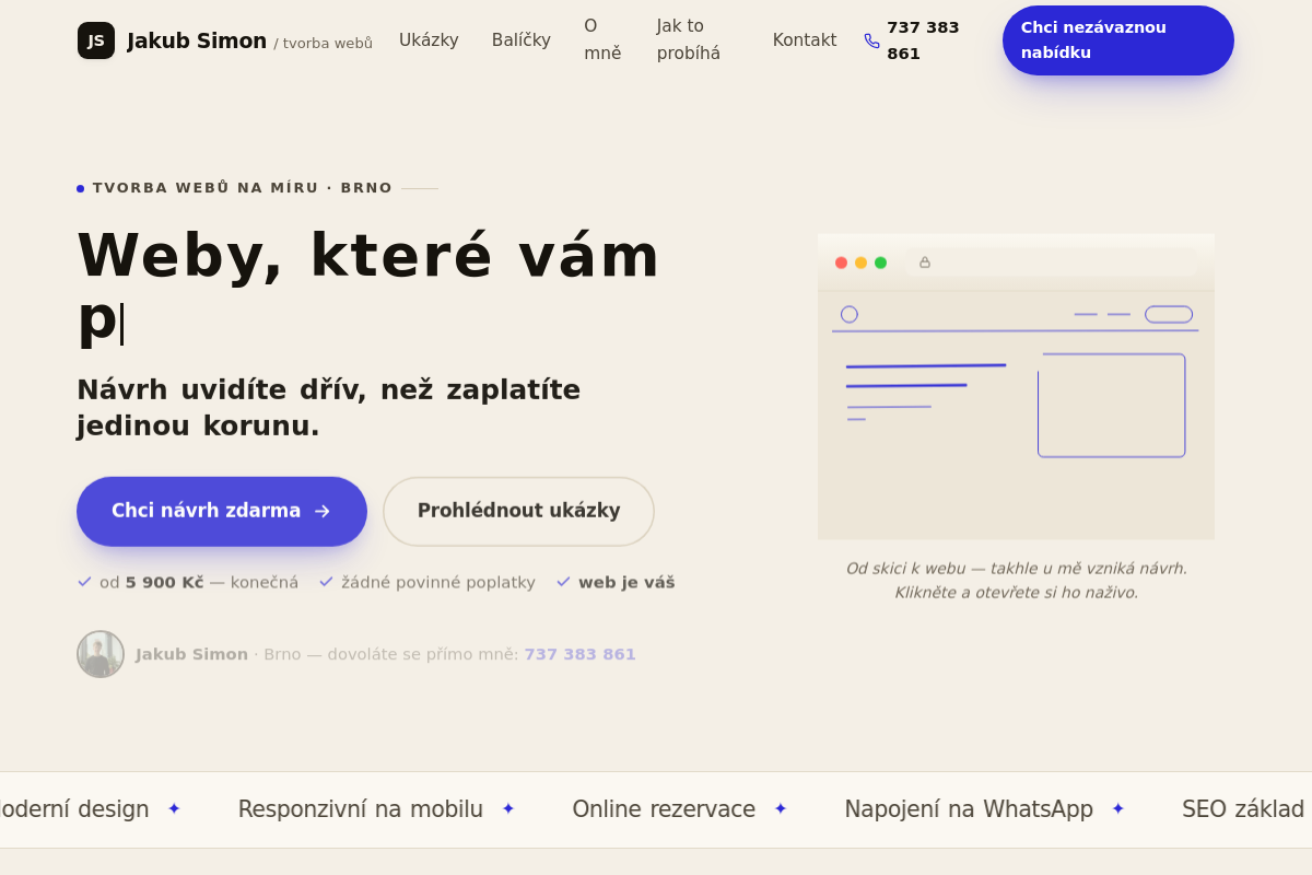 Jakub Simon / tvorba webů