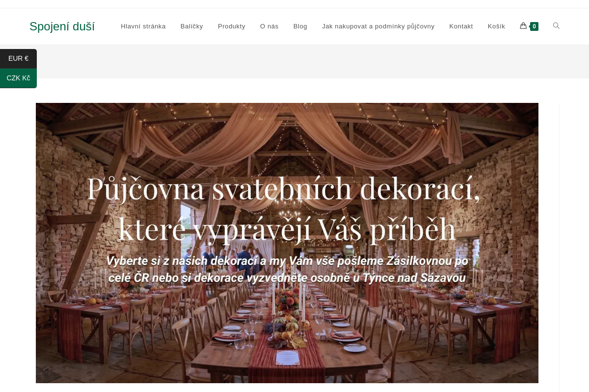 Spojení duší - půjčovna svatebních dekorací